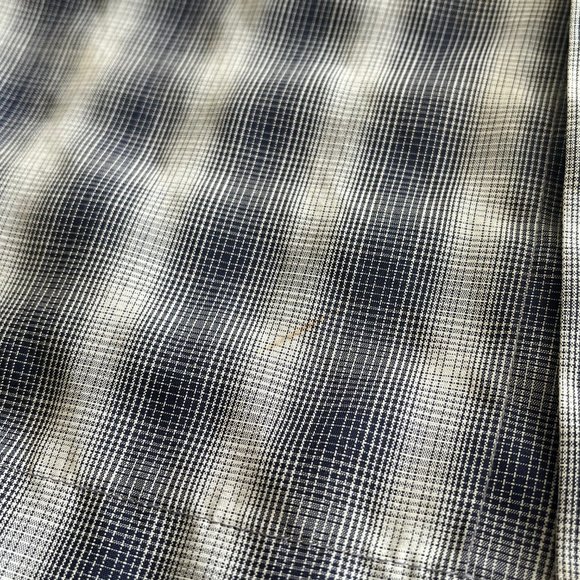 Vintage‎ Men’s Pineapple Connection Medium Hawaiian Shirt Blue Plaid Rayon Blend - Picture 6 of 7